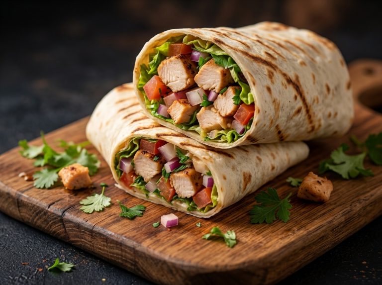 Grilled chicken wrap